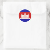 Kambodscha Runder Aufkleber (Tasche)