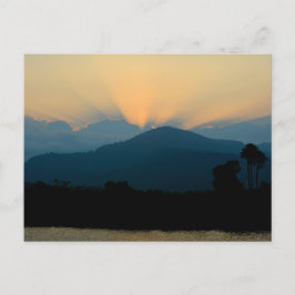Kambodscha - sunset Kampot Postkarte