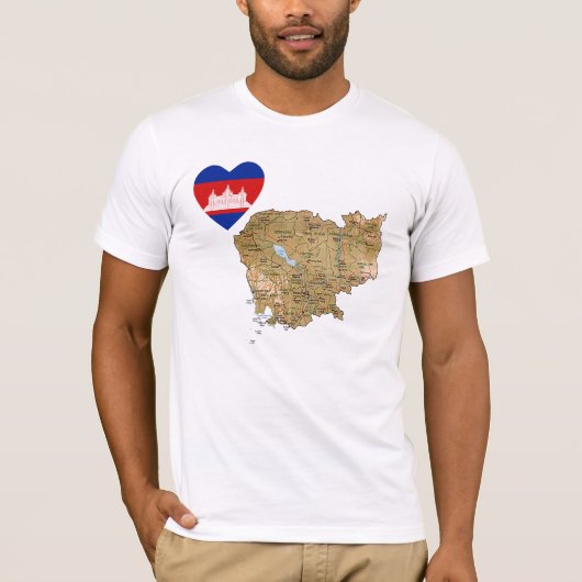 Kambodscha - T - Shirt für Flaggen (Vorderseite)