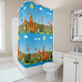 Kambodscha-Tempel Duschvorhang