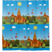 Kambodscha-Tempel Duschvorhang (Vorderseite)