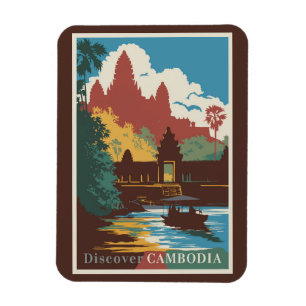 Kambodscha Temple Illustration Kunst, Dichtung und Magnet