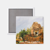 Kambodscha Temple Ruins Magnet (Vorderseite/Rückseite)