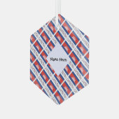 Kambodscha und Kambodscha - Personalisierte Flagge Ornament Aus Glas (Vorderseite Links)