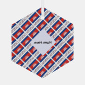 Kambodscha und Kambodscha - Personalisierte Flagge Ornament Aus Glas (Rückseite)