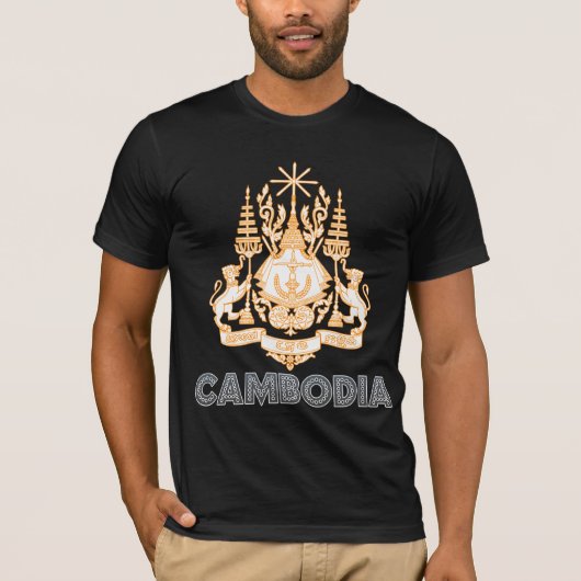Kambodscha-Wappen T-Shirt (Vorderseite)