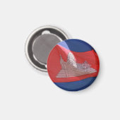 Kambodschaefahne windet magnet (Vorderseite/Rückseite)