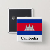 Kambodschaflagge und -name button (Vorne & Hinten)