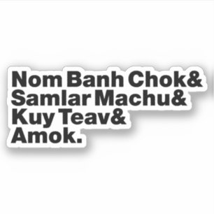 Kambodschaner-/Khmer-Straßen-Nahrung Aufkleber