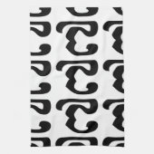 Kambodschaner Nr. 7 / Sieben / ៧ (Pram Pi) Khmer Geschirrtuch (Vertikal)