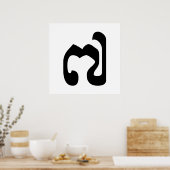 Kambodschaner Nr. 7 / Sieben / ៧ (Pram Pi) Khmer Poster (Küche)