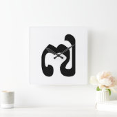 Kambodschaner Nr. 7 / Sieben / ៧ (Pram Pi) Khmer Quadratische Wanduhr (Zuhause)