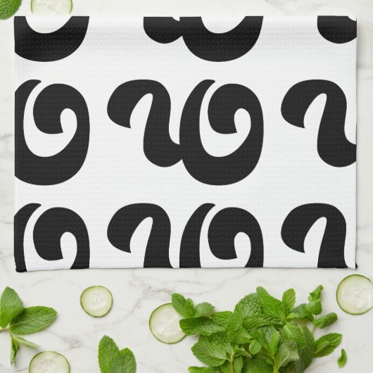 Kambodschaner Nr. 9 / Nine / ៩ (Pram Buen) Khmer Geschirrtuch (Gefaltet)