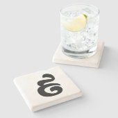 Kambodschaner Nr. 9 / Nine / ៩ (Pram Buen) Khmer Steinuntersetzer (Seitenansicht)