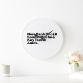 Kambodschanisch/Khmer Street Food Große Wanduhr (Zuhause)