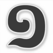 Kambodschanisch Nummer 1 / Eins / ១ (Mulah, a. a.  Aufkleber (Vorderseite)