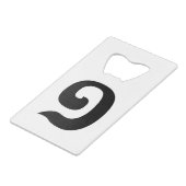 Kambodschanisch Nummer 1 / Eins / ១ (Mulah, a. a. Kreditkarten Flaschenöffner (Rückseite Schrägansicht)