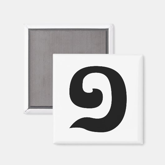 Kambodschanisch Nummer 1 / Eins / ១ (Mulah, a. a. Magnet (Vorderseite/Rückseite)