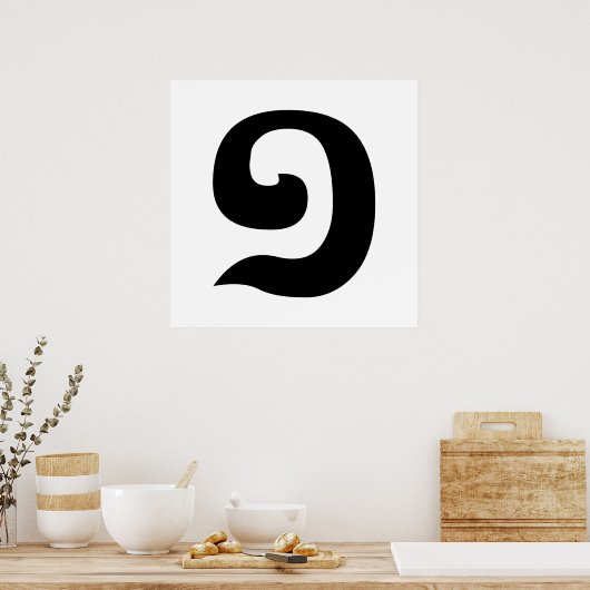 Kambodschanisch Nummer 1 / Eins / ១ (Mulah, a. a. Poster (Küche)