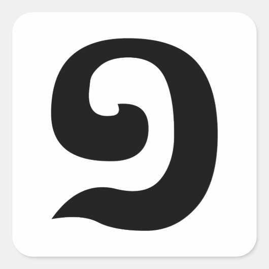 Kambodschanisch Nummer 1 / Eins / ១ (Mulah, a. a. Quadratischer Aufkleber (Vorderseite)