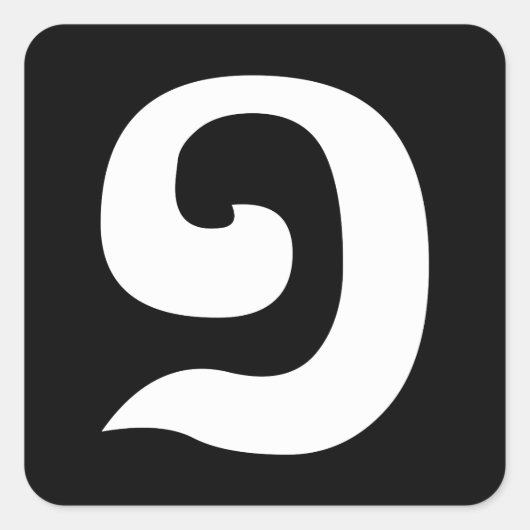 Kambodschanisch Nummer 1 / Eins / ១ (Mulah, a. a. Quadratischer Aufkleber (Vorderseite)