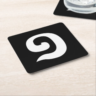 Kambodschanisch Nummer 1 / Eins / ១ (Mulah, a. a. Rechteckiger Pappuntersetzer