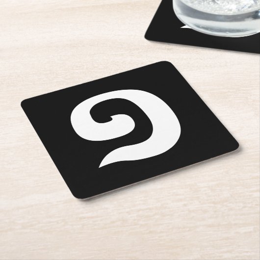 Kambodschanisch Nummer 1 / Eins / ១ (Mulah, a. a. Rechteckiger Pappuntersetzer (angewinkelt)