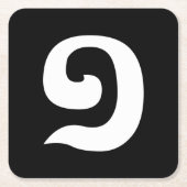 Kambodschanisch Nummer 1 / Eins / ១ (Mulah, a. a. Rechteckiger Pappuntersetzer (Vorderseite)