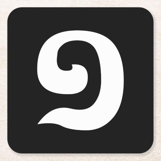 Kambodschanisch Nummer 1 / Eins / ១ (Mulah, a. a. Rechteckiger Pappuntersetzer (Vorderseite)