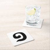 Kambodschanisch Nummer 1 / Eins / ១ (Mulah, a. a.  Rechteckiger Pappuntersetzer (Vor Ort)