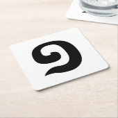 Kambodschanisch Nummer 1 / Eins / ១ (Mulah, a. a.  Rechteckiger Pappuntersetzer (angewinkelt)