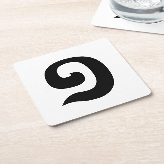 Kambodschanisch Nummer 1 / Eins / ១ (Mulah, a. a.  Rechteckiger Pappuntersetzer (angewinkelt)