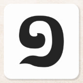 Kambodschanisch Nummer 1 / Eins / ១ (Mulah, a. a.  Rechteckiger Pappuntersetzer (Vorderseite)