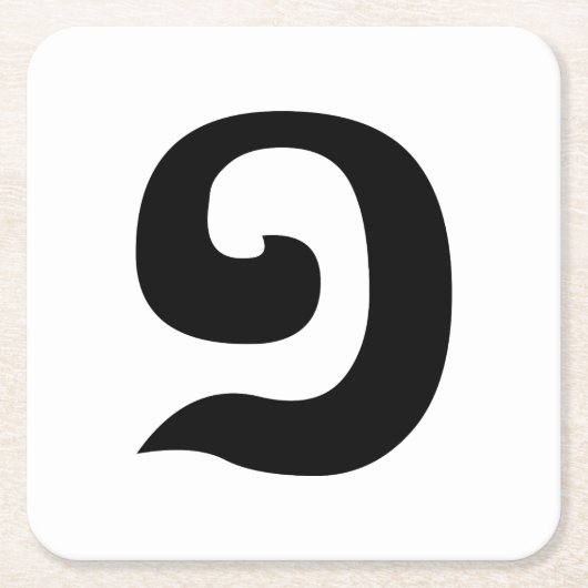 Kambodschanisch Nummer 1 / Eins / ១ (Mulah, a. a.  Rechteckiger Pappuntersetzer (Vorderseite)