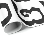 Kambodschanisch Nummer 2 / Zwei / ២ (Pi) Khmer Geschenkpapier (Rolleneckpunkt)