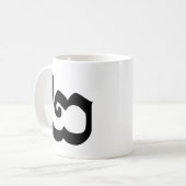 Kambodschanisch Nummer 2 / Zwei / ២ (Pi) Khmer Kaffeetasse (Vorderseite Links)