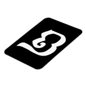 Kambodschanisch Nummer 2 / Zwei / ២ (Pi) Khmer Magnet (Linke Seite)