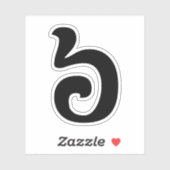 Kambodschanisch Nummer 6 / Sechs / ៦ (Pram Mulah)  Aufkleber (Blatt)