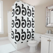 Kambodschanisch Nummer 6 / Sechs / ៦ (Pram Mulah)  Duschvorhang (Beispiel)