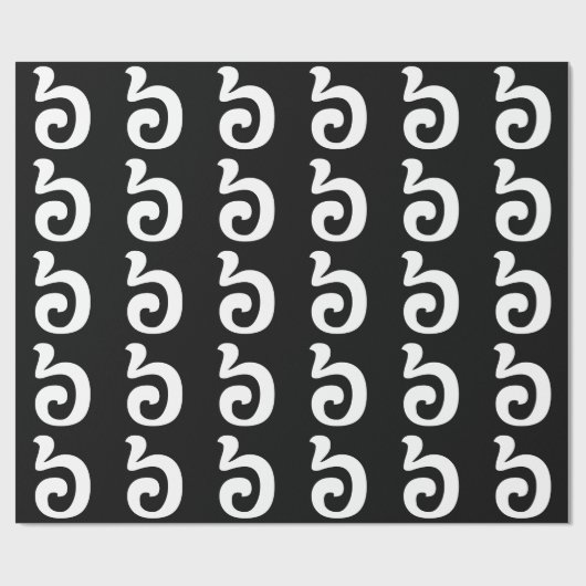 Kambodschanisch Nummer 6 / Sechs / ៦ (Pram Mulah)  Geschenkpapier (Flach)