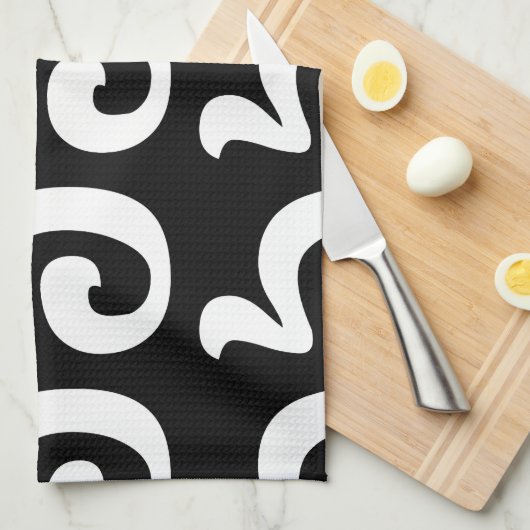 Kambodschanisch Nummer 6 / Sechs / ៦ (Pram Mulah) Geschirrtuch (Viertel Falte)