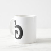 Kambodschanisch Nummer 6 / Sechs / ៦ (Pram Mulah)  Kaffeetasse (Vorderseite Links)
