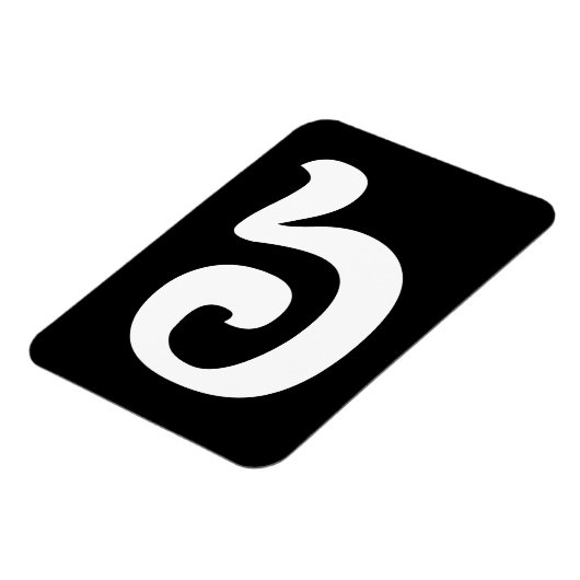 Kambodschanisch Nummer 6 / Sechs / ៦ (Pram Mulah) Magnet (Linke Seite)