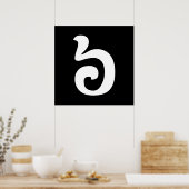 Kambodschanisch Nummer 6 / Sechs / ៦ (Pram Mulah)  Poster (Küche)