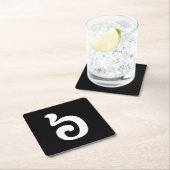 Kambodschanisch Nummer 6 / Sechs / ៦ (Pram Mulah)  Rechteckiger Pappuntersetzer (Vor Ort)