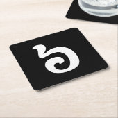 Kambodschanisch Nummer 6 / Sechs / ៦ (Pram Mulah)  Rechteckiger Pappuntersetzer (angewinkelt)