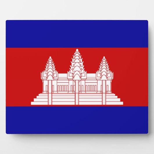 kambodschanische Flagge Fotoplatte (Vorderseite)