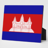 kambodschanische Flagge Fotoplatte (Seite)