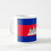 kambodschanische Flagge Kaffeetasse (Vorderseite Links)