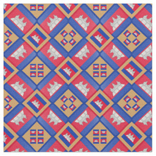 Kambodschanische Flagge & Trendy Kambodscha Fabric Stoff